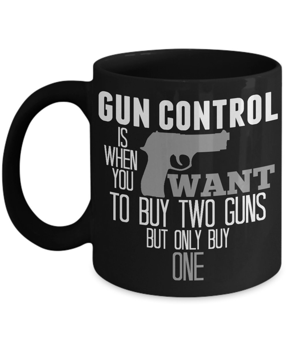Gun Lovers Mug - 15oz Ceramic Coffee Cup with Funny Sayings for Gun Enthusiasts