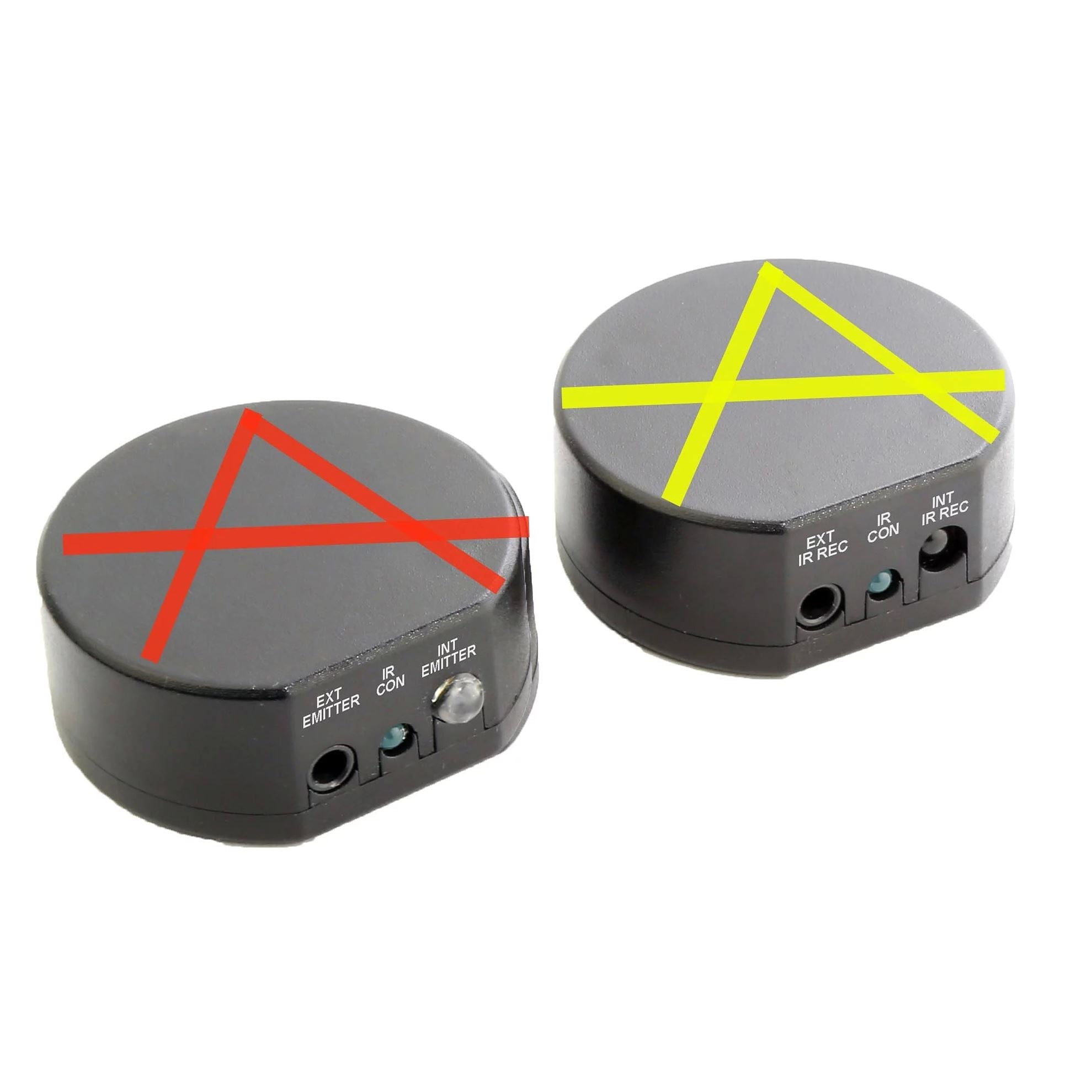 ARCO Wireless IR Remote Control Extender Kit with Pairing Function - 1 Transmitter & 1 Receiver, 2 Power Adapters, Dual IR Emitter, IR Target - 200m Range, Compact 45x45mm Design - Perfect for Home Theater, AV Equipment & Hidden Electronics Setup