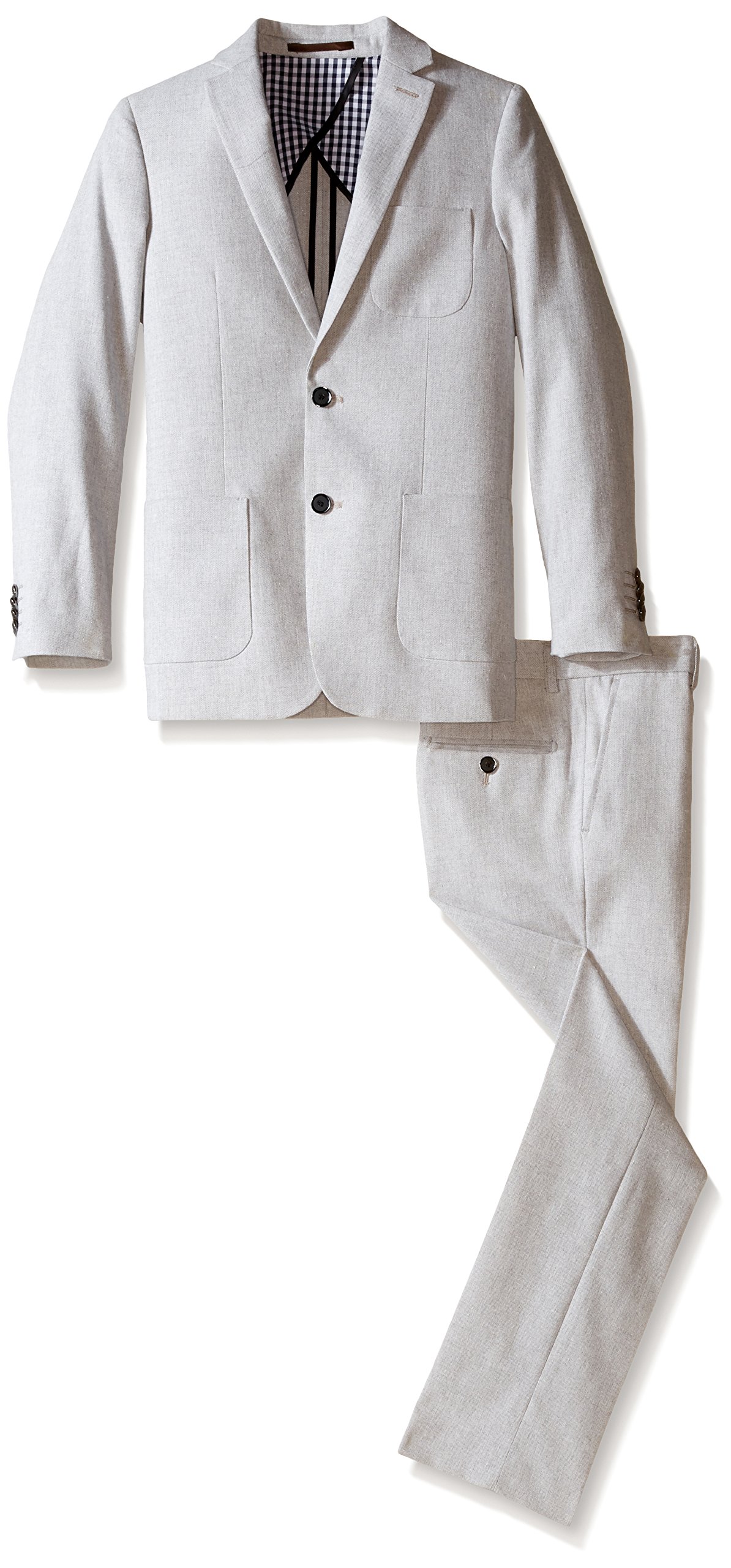 Isaac Mizrahi Boys' Solid Linen Suit - Classic 2-Piece Formal Wear Set for Weddings, Parties & Special Occasions | Comfortable & Stylish Kids' Outfit