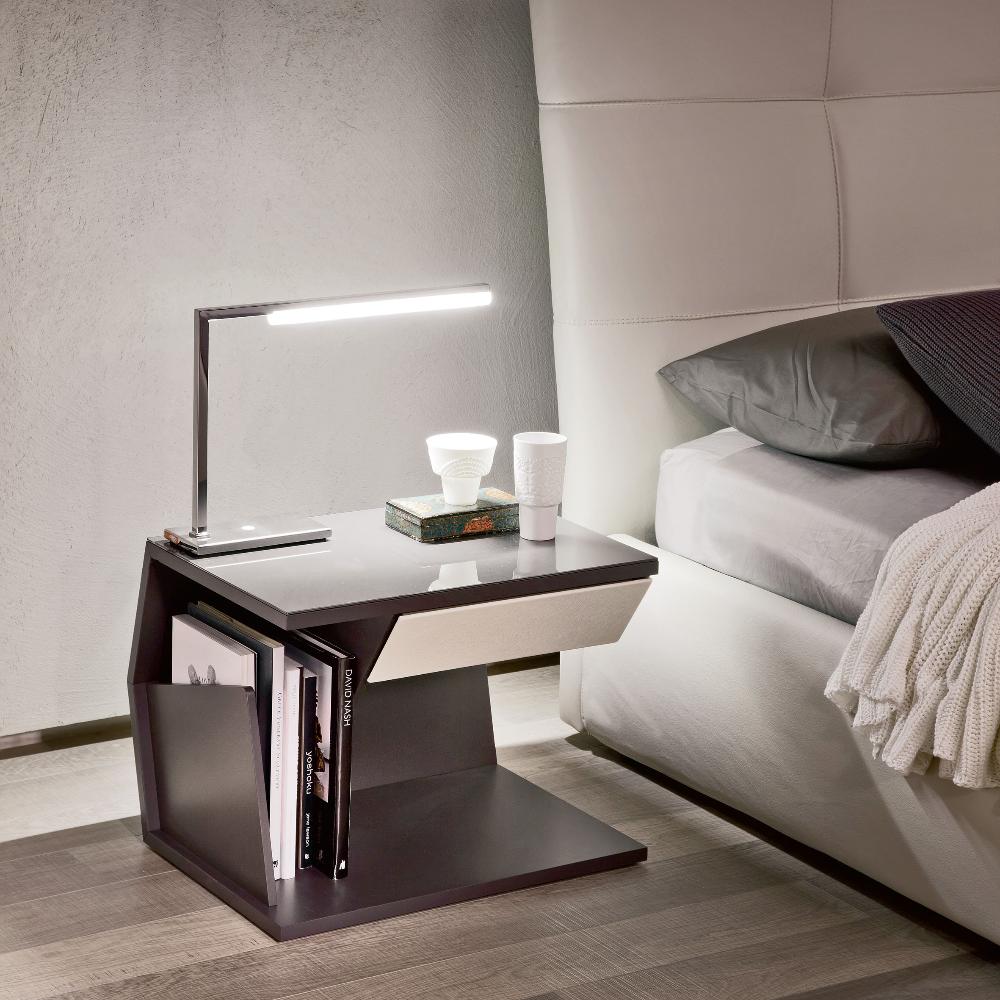 Modern Nightstand with Drawer - Stylish Bedside Table for Bedroom, Living Room & Office - Compact Storage Solution for Books, Lamps & Essentials