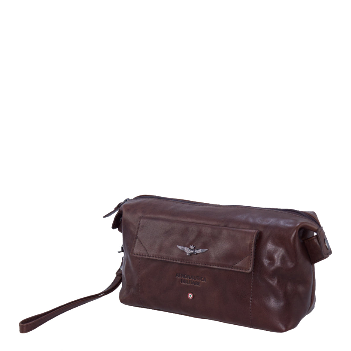 Aeronautica Militare AM300 Genuine Leather Vanity Case - Travel Makeup Organizer for Women, Men | Perfect for Business Trips, Weekend Getaways & Luxury Gifts