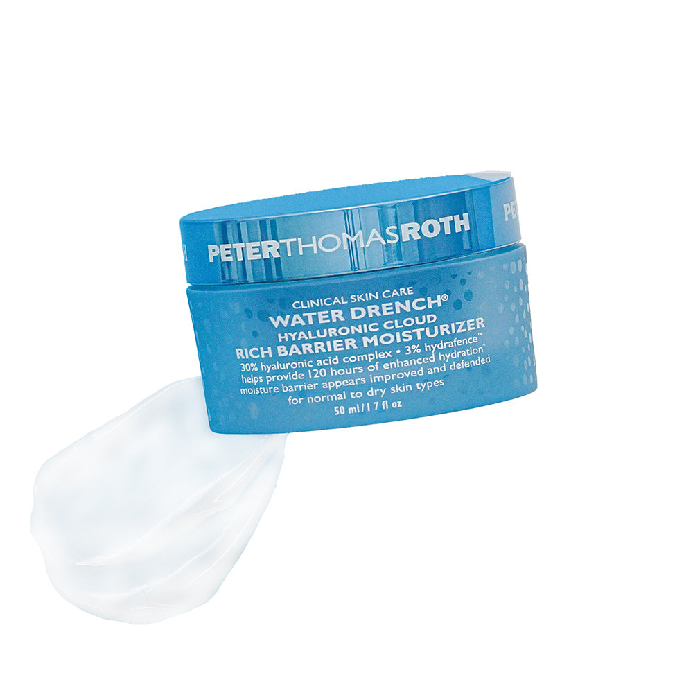 Peter Thomas Roth Water Drench Hyaluronic Cloud Rich Barrier Moisturizer Cream - Hydrating Face Moisturizer for Dry Skin - Day & Night Cream for Deep Hydration & Skin Barrier Repair - Perfect for Daily Skincare Routine & Winter Skin Care