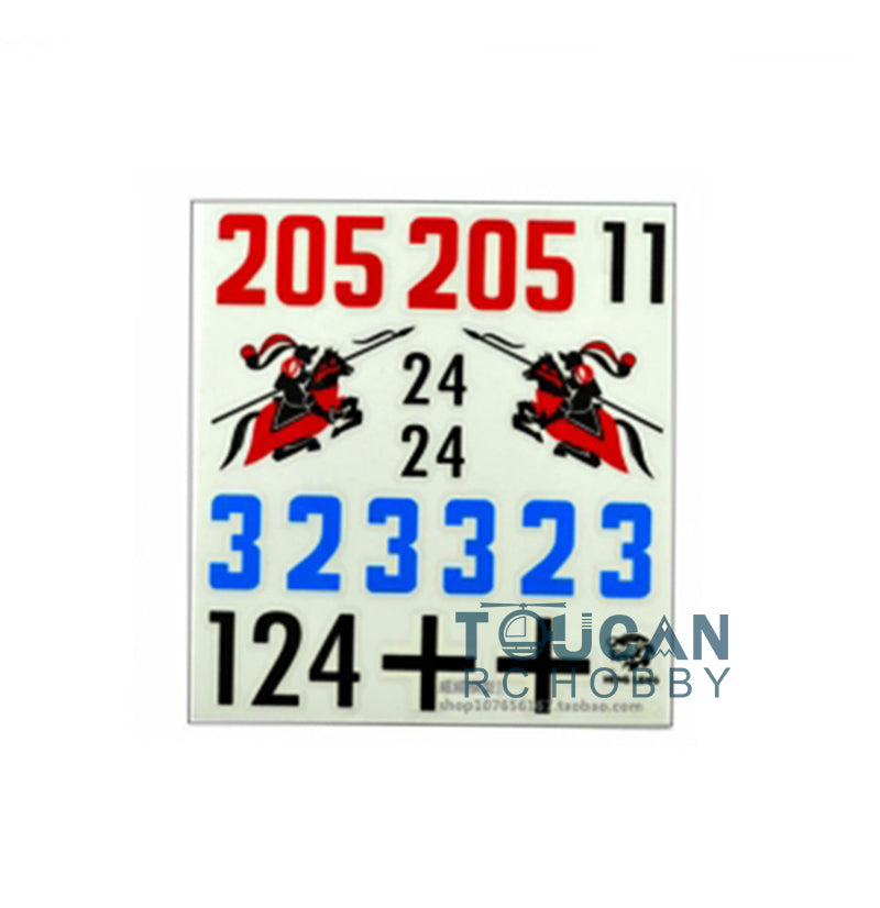Original RC Tank Stickers - Henglong 1:16 Scale German King Tiger Model Decoration Parts 3888A | US Stock | Perfect for DIY Tank Upgrades, Military Model Collections & Remote Control Toy Customization