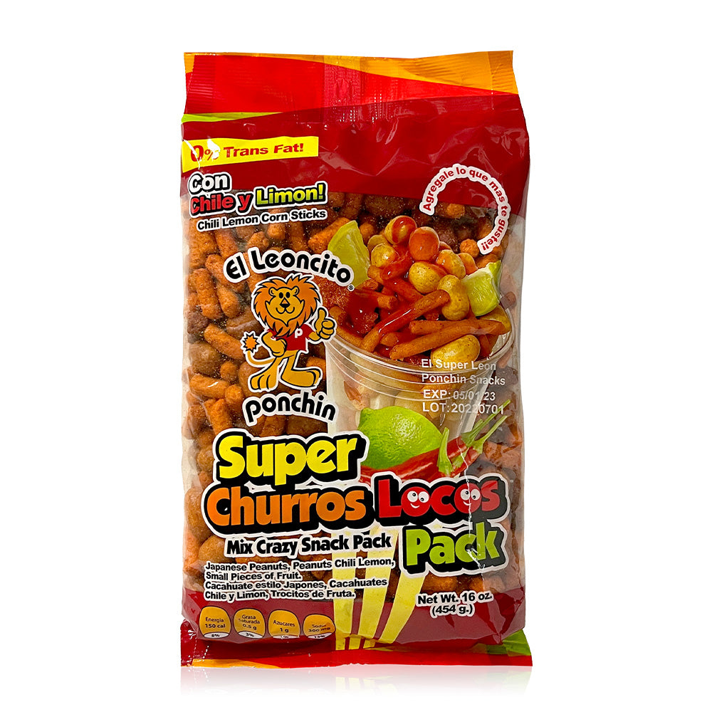 El Leon Churro Loko Chile Powder 16oz Bag - Authentic Mexican Spice for Tacos, Nachos & Chili - Perfect for Home Cooking & Restaurant Use