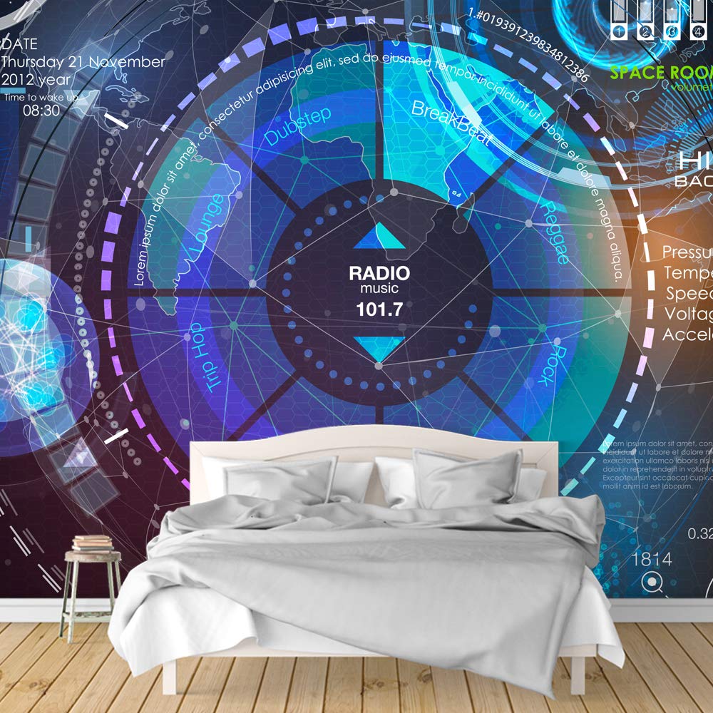 Scientific Mechanical Wall Murals for Bedroom - Removable Peel and Stick Wallpaper (66x96 inches) - Perfect for Home Decor, Office, and Kids Room