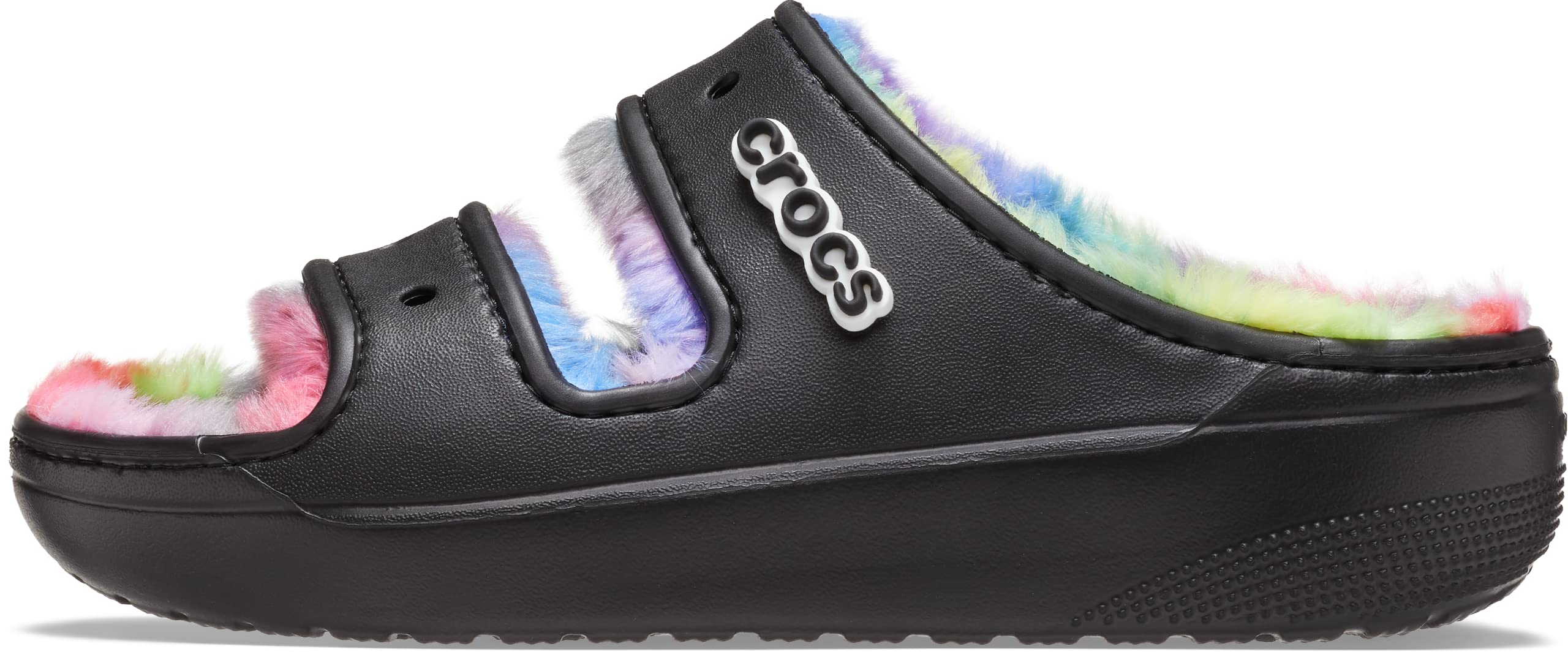 Crocs Unisex-Adult Classic Cozzzy Platform Sandals | Fuzzy Comfort Slides for Men & Women | Perfect for Indoor Lounging, Outdoor Errands & Cozy Home Wear