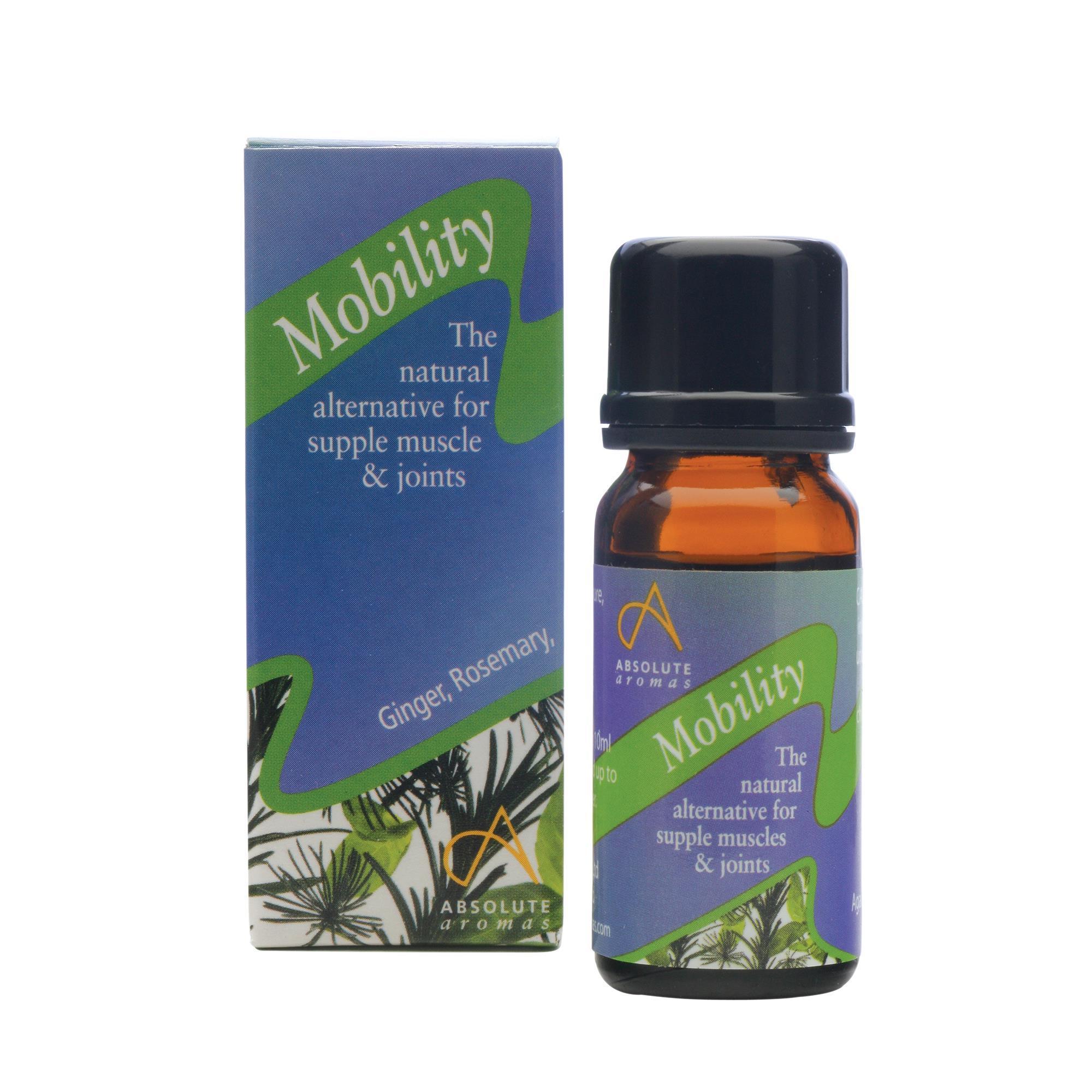 Absolute Aromas Mobility Aromatherapy Essential Oil Blend - 10mL Pure Therapeutic Grade for Joint & Muscle Relief - Perfect for Massage, Yoga & Post-Workout Recovery