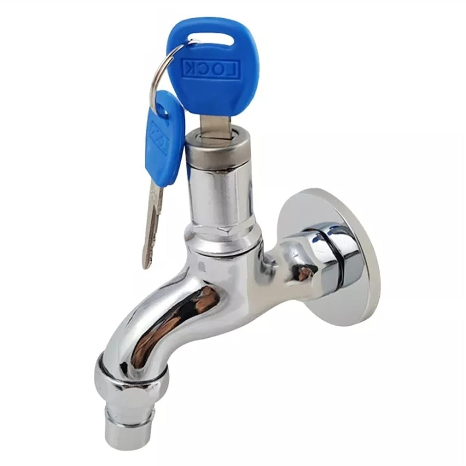 Lockable Alloy Outdoor Faucet with Key - Anti-Theft Garden Watering Solution