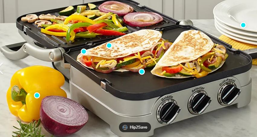 Cuisinart 4-in-1 Griddle and Panini Press - Indoor Grill, Panini Maker, Contact Grill & More - Perfect for Burgers, Sandwiches, Steaks & Family Cooking