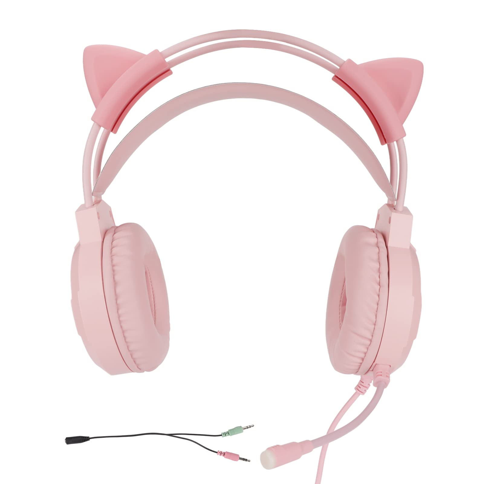 Ciciglow Gaming Headset 7.1 Surround Sound for PC PS5 Xbox - Pink for Women Gamers