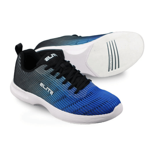 ELITE Men's Wave Black/Blue Bowling Shoes - Professional Comfort for League Play & Tournament Bowling