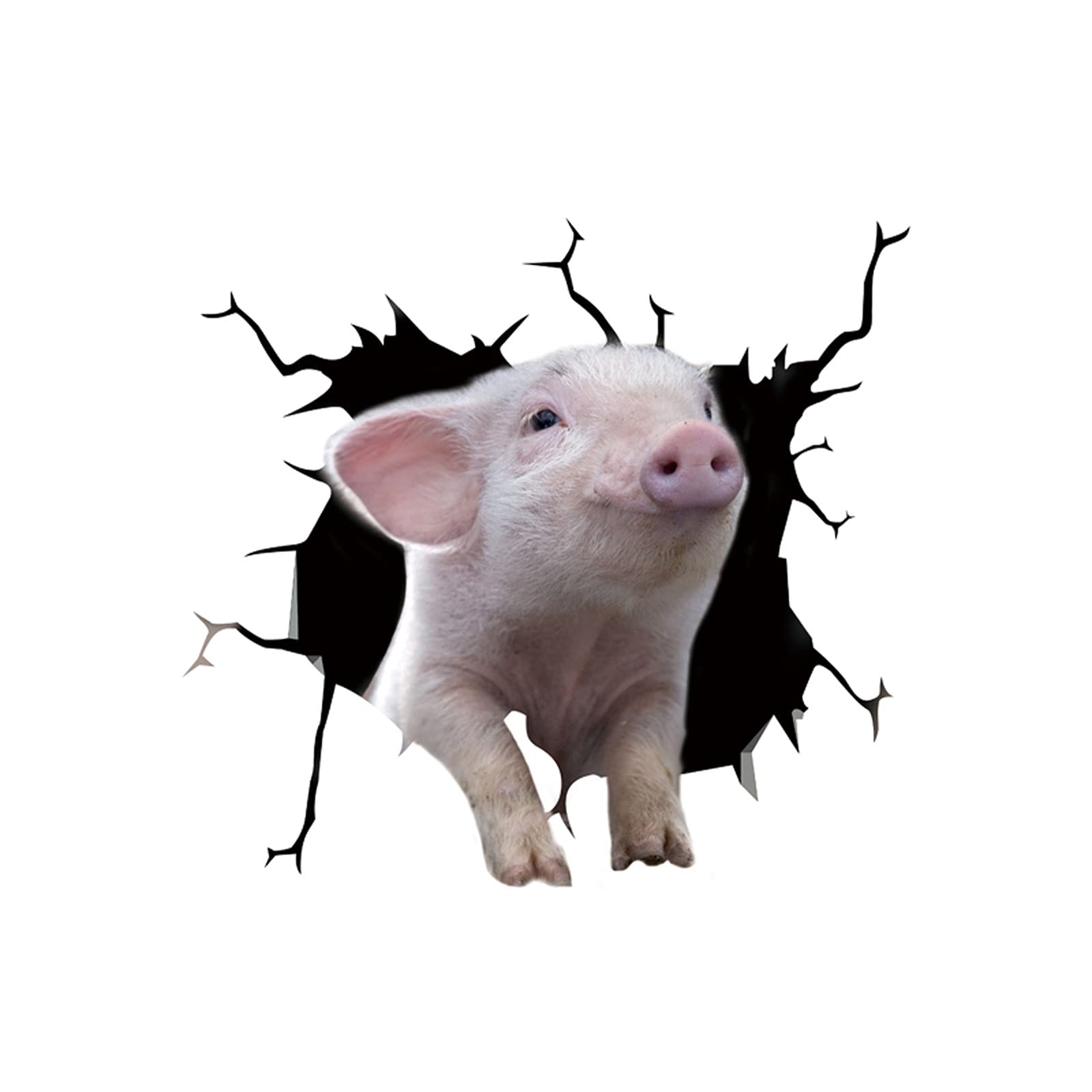 Jolincc Black Graphic Stickers - Pig & Pet Lover Window Decals, Car Stickers, Wall Decor for Home, Office & Laptop - Waterproof Vinyl Decals for DIY Crafts, Gifts & Personalization (One Size)