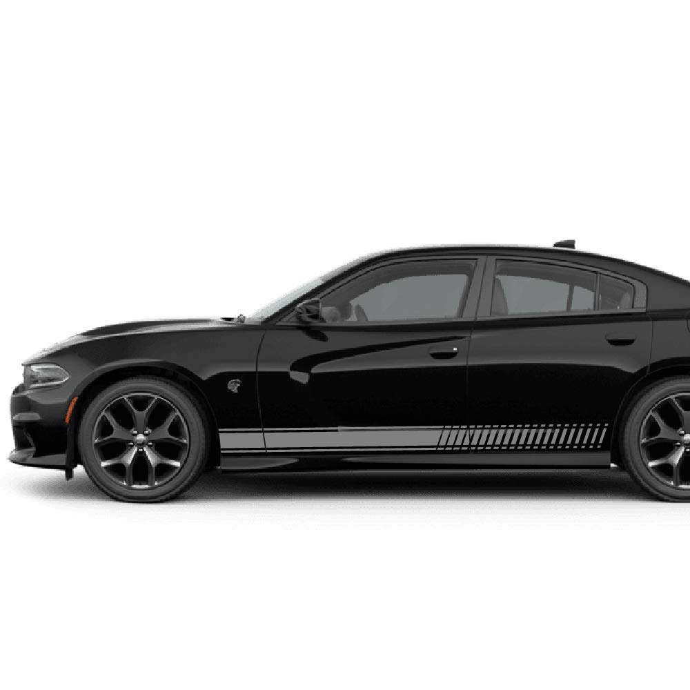 High-Quality Sport Side Stripes Decal Sticker Vinyl Kit for Dodge Charger - Easy to Apply, Durable & Weatherproof - Perfect for Car Customization & Racing Enthusiasts