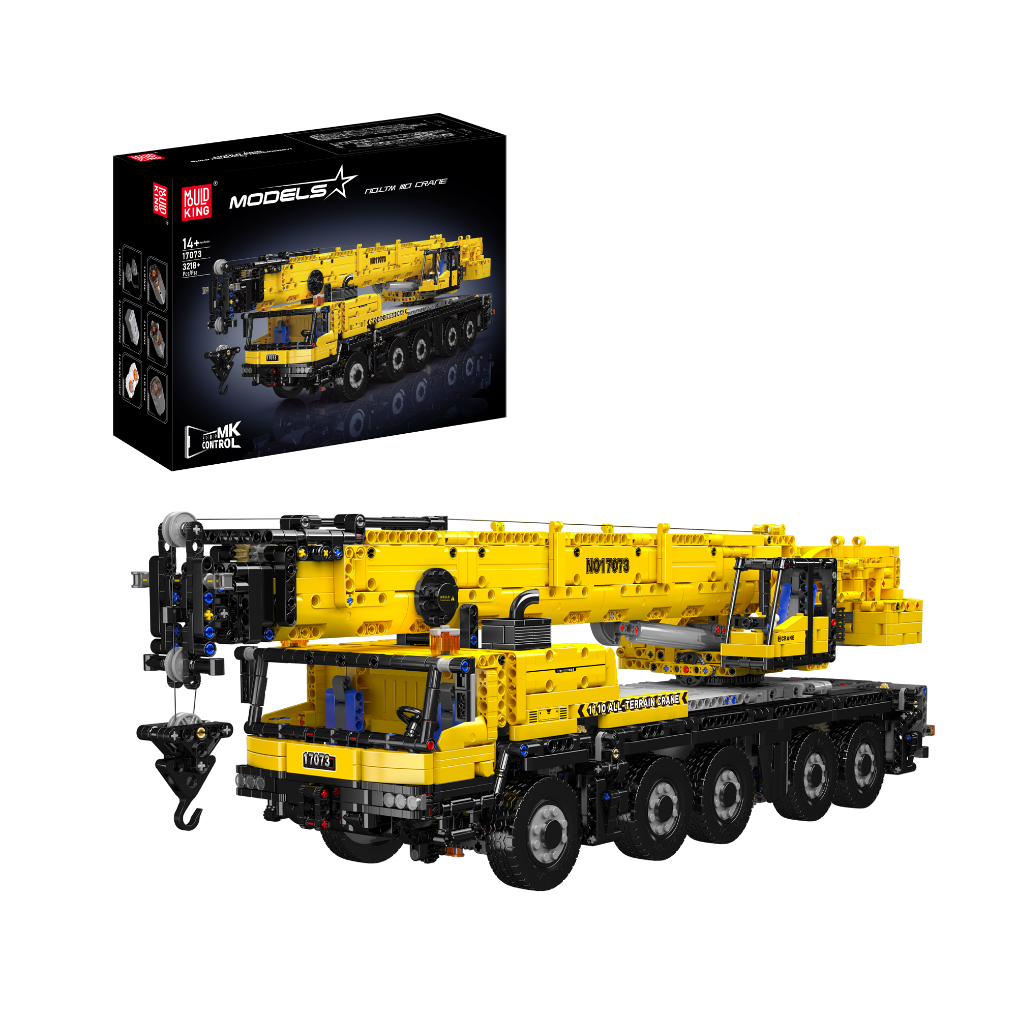 Mould King 17073/17074 LTM 1110 Mobile Crane Building Set - 3,218 Piece Construction Toy for Adults & Kids | STEM Educational Building Blocks | Perfect for Engineering Enthusiasts & Collectors