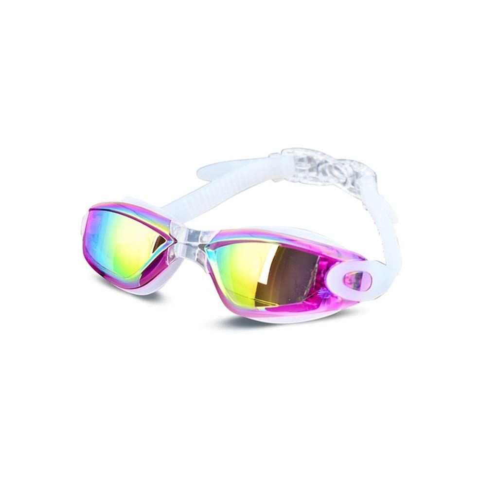 KAPOHU Professional Anti-Fog Swimming Goggles with UV Protection - Electroplated Silicone Swim Glasses for Men & Women - Ideal for Diving, Water Sports & Pool Training (Color: C)