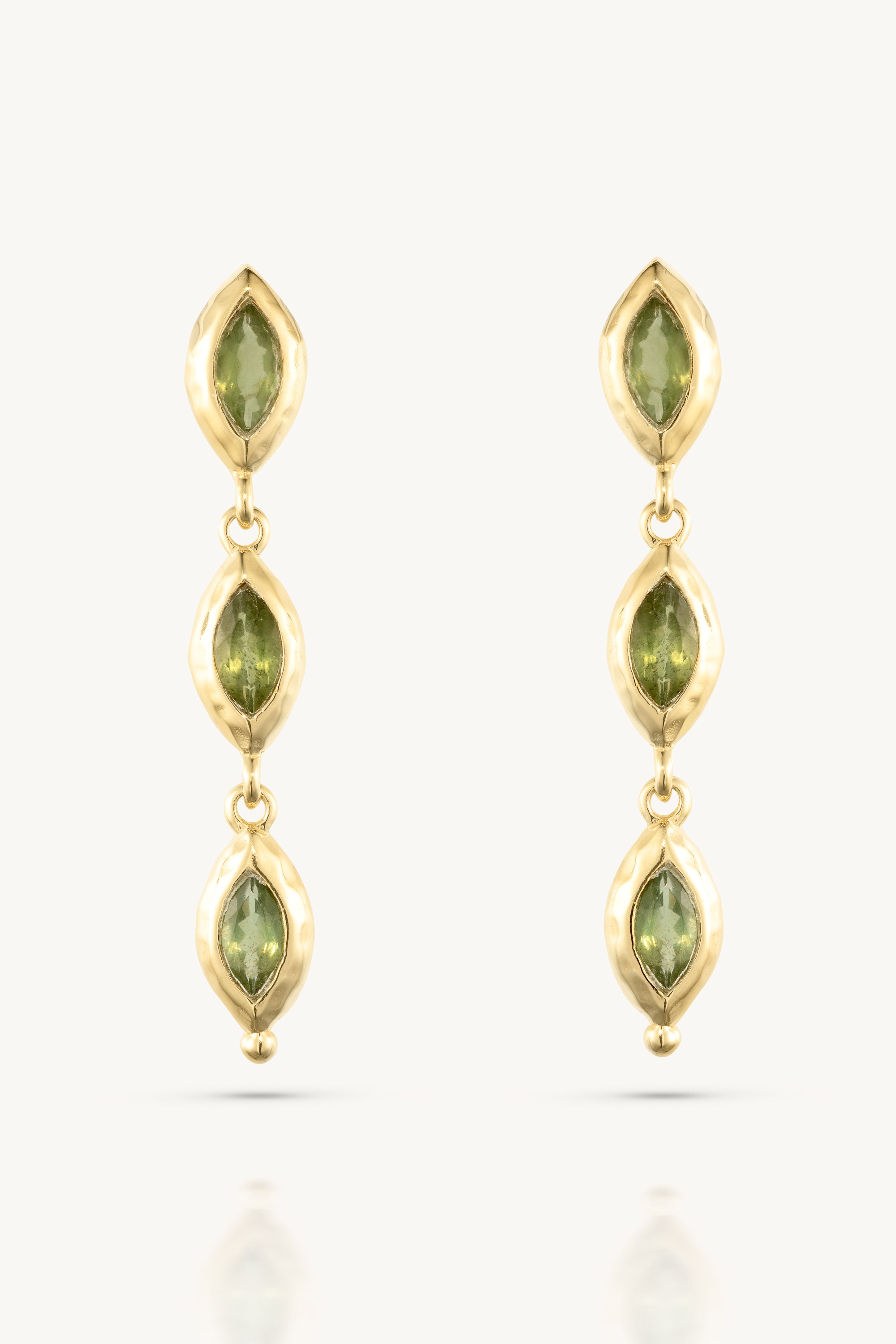 Isabella Marquise Apatite Gold Earrings - Elegant Blue Gemstone Jewelry for Women | Perfect for Parties, Weddings & Special Occasions