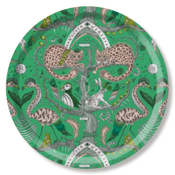 Jamida Wonder World Tray (Green) - Eco-Friendly Serving Tray for Parties, Picnics & Home Decor | Durable & Stylish Kitchen Accessory