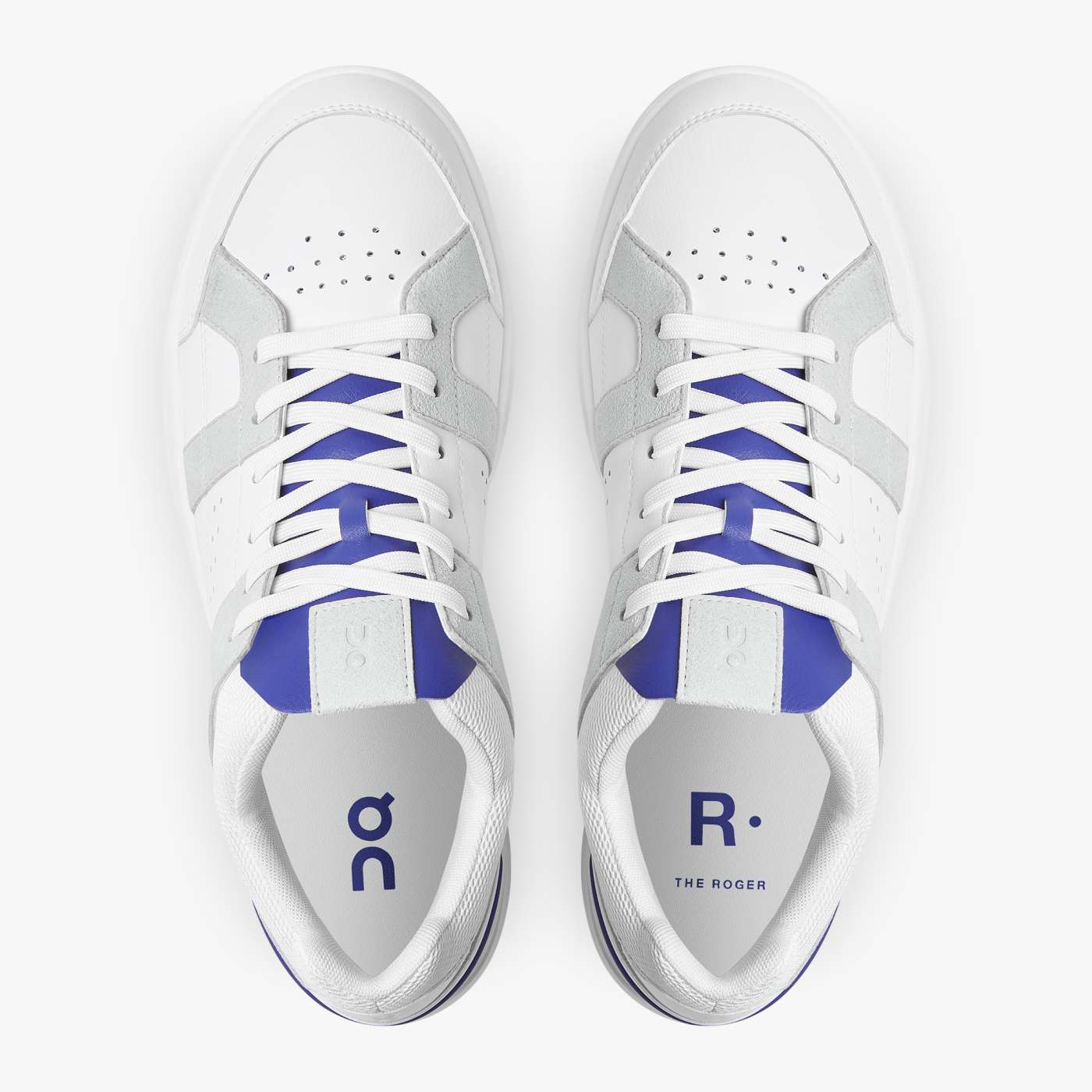 On Running Men's The Roger Clubhouse Sneakers - White/Indigo | Lightweight Running Shoes for Men | Perfect for Jogging, Gym Workouts & Casual Wear