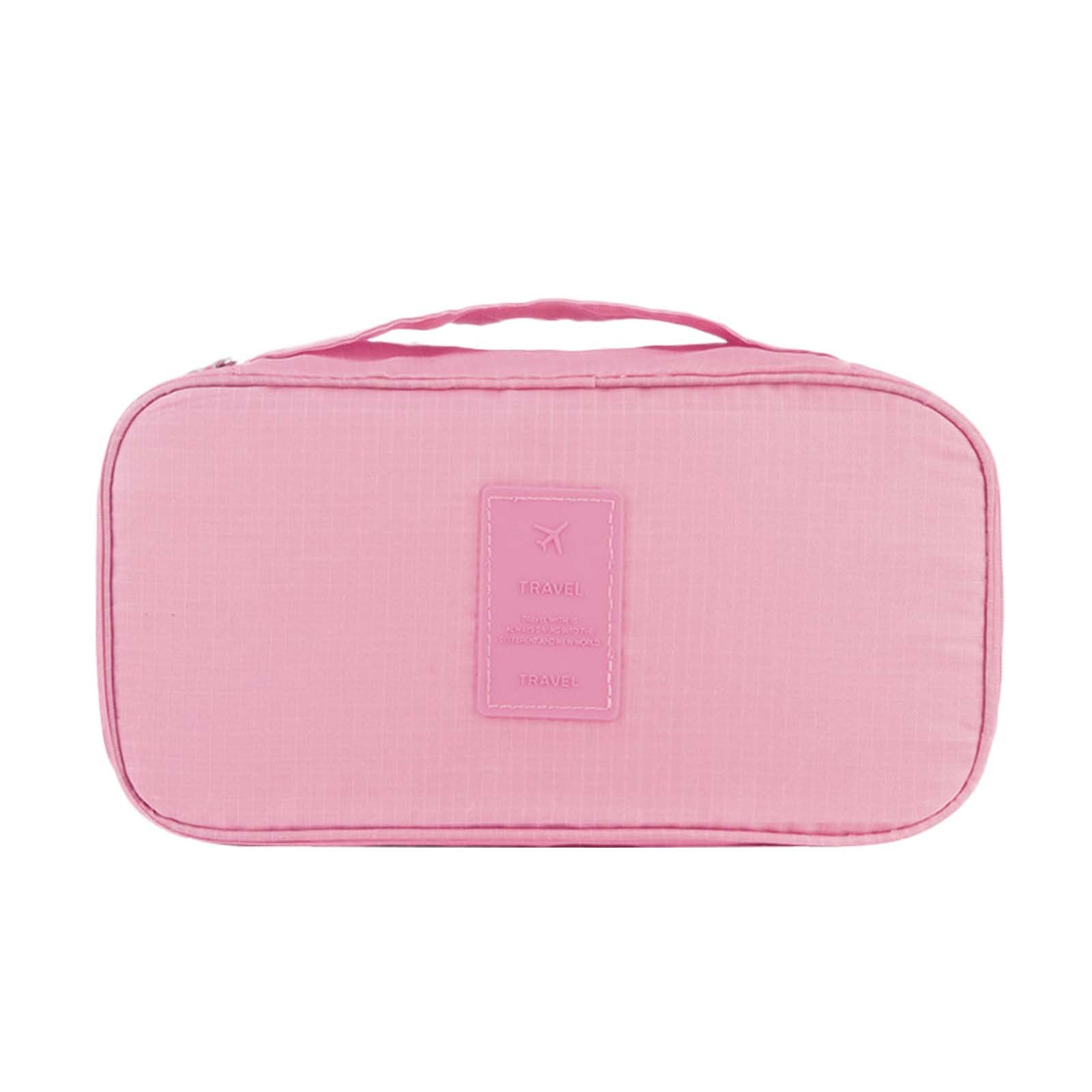 **JIANGMEI Travel Underwear Wash Bag - Portable Multi-Functional Bra & Lingerie Storage Organizer with Storage Baskets (Pink, One Size) - Perfect for Travel, Laundry & Closet Organization**