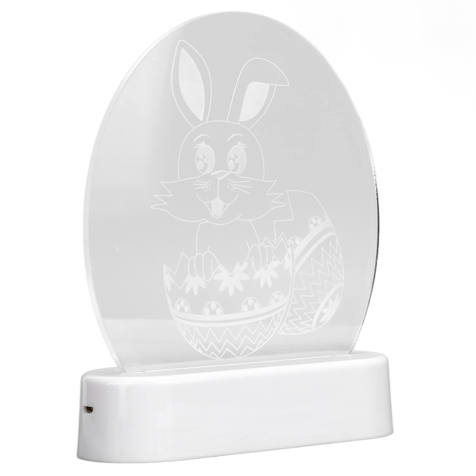 Zerodis 3D Bunny Night Light - Energy Saving LED Easter Decor with Strong Light Transmittance for Bedroom, Kids Room, Nursery | Perfect Easter Gift & Home Decoration
