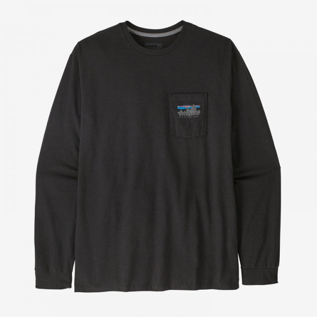Vintage '73 Skyline Graphic Long Sleeve Pocket T-Shirt for Men - Casual Streetwear & Urban Fashion Essential for Everyday Wear