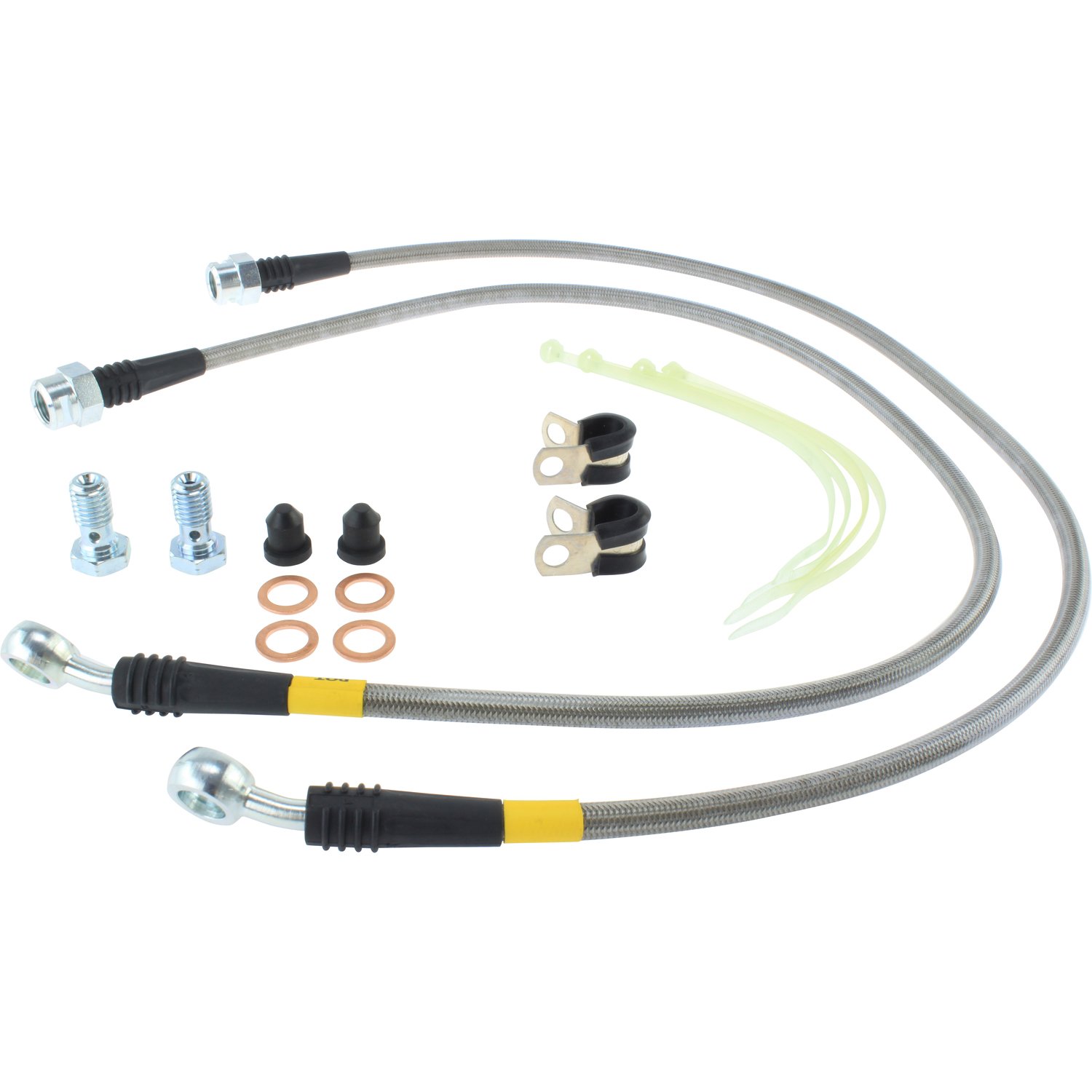 StopTech 950.66001 Performance Brake Line Kit - Stainless Steel Braided Hose for Enhanced Braking Power & Durability | Perfect for Track Racing, Off-Roading & High-Performance Vehicles