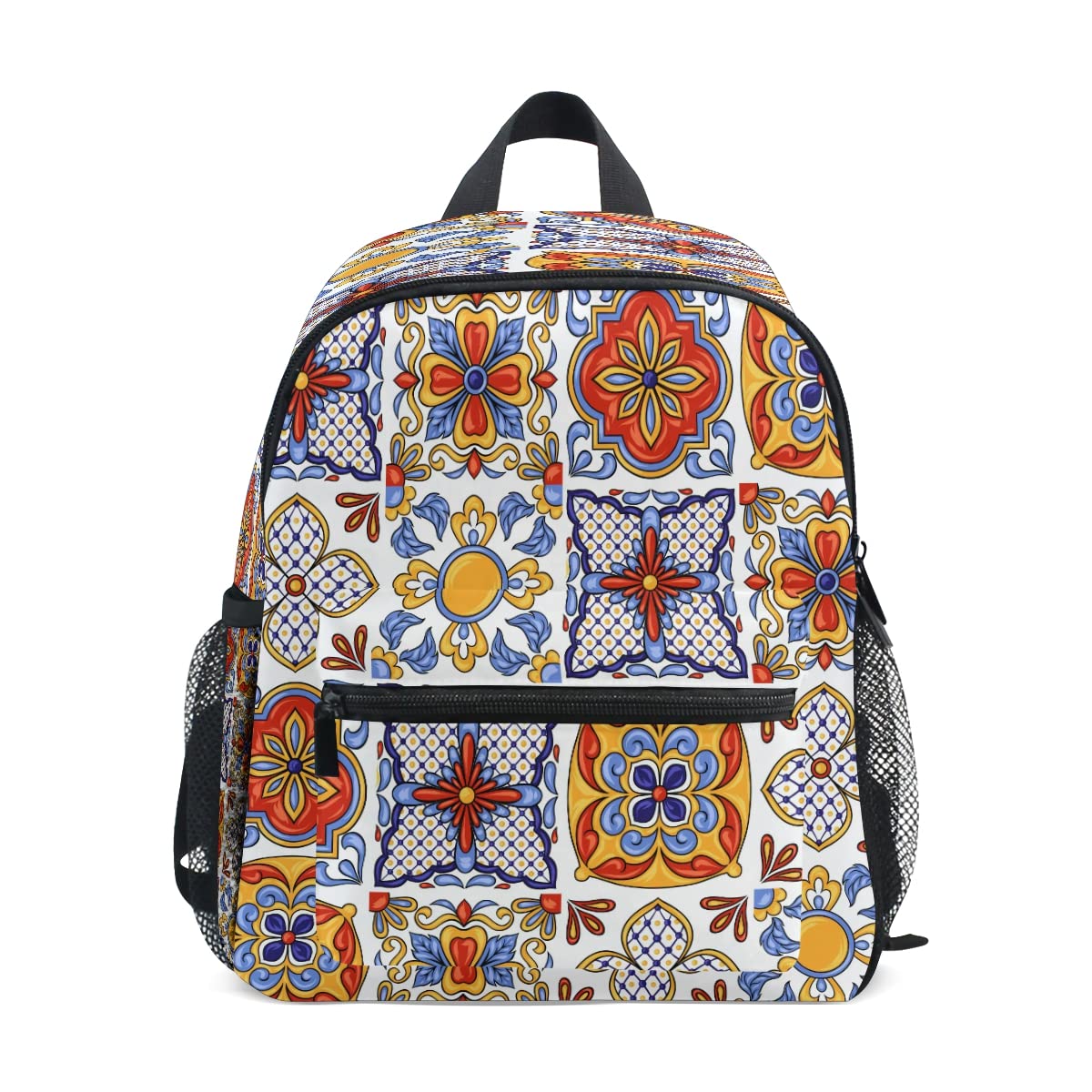 Portuguese Azulejo Kids Backpack - Waterproof Toddler Bag for School & Travel