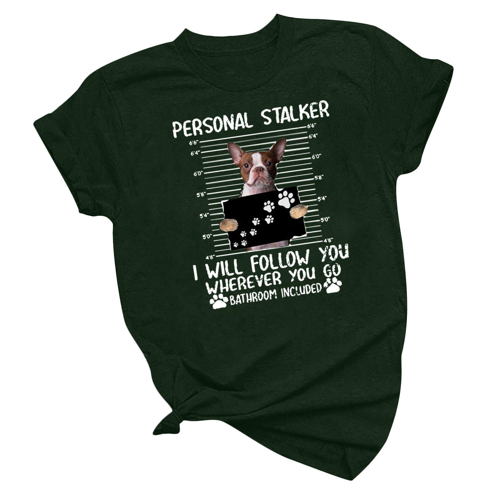 Women's Fashion T-Shirt - Stylish Short Sleeve Casual Top with Animal Print (Green, Size S) | Perfect for Daily Wear, Office Outfits & Weekend Looks