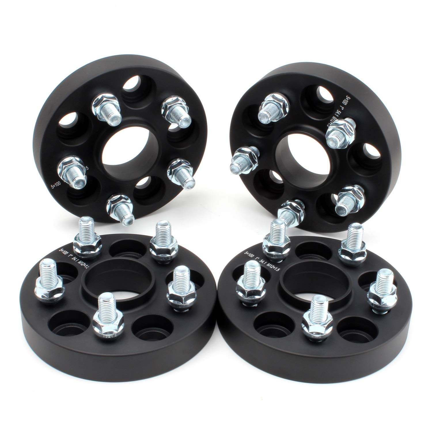 Hubcentric Wheel Spacers 5x100 with M12x1.5 Studs 54.1mm Bore 1 Inch (4pcs) - Compatible for Toyota Corolla 2003-2025, Lexus CT200H 2011-2017, Scion TC 2004-2010 - Perfect for Enhanced Stance & Performance Upgrades