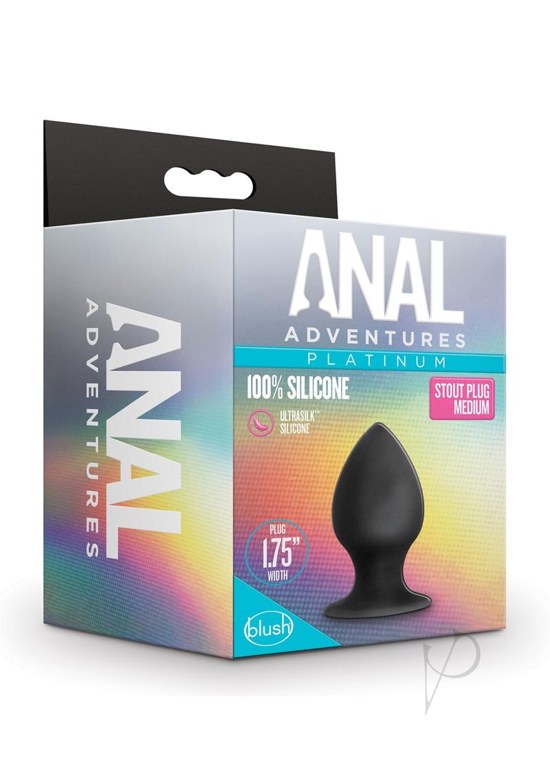Premium Platinum Silicone Anal Plug - Medium Size, Black - Comfortable & Safe for Beginners & Advanced Users - Perfect for Solo Play & Couples Exploration