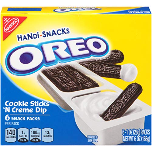 Nabisco Handi-Snacks Oreo Cookie Sticks 'n Creme - 6 Count (6oz) Pack of 12 | Portable Snack for Kids Lunch, School, Travel & Office Snacking