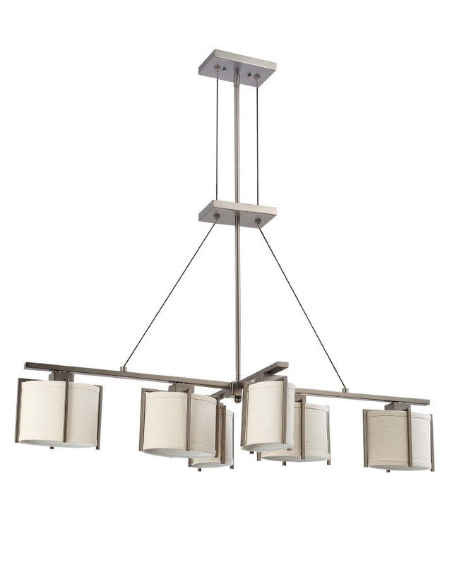 Nuvo Lighting 60 4051 Portia Collection 6-Light Energy Star Fluorescent GU24 Island Chandelier in Hazel Bronze Finish - Perfect for Kitchen Islands and Dining Room Lighting