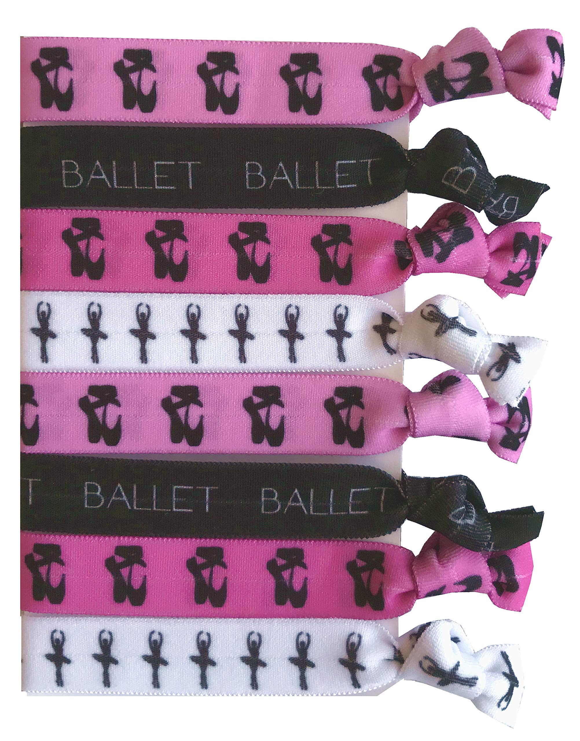 8-Piece Ballet Hair Elastics Set - Perfect Dance Gifts for Girls, Dancers & Teachers | Stretchable Hair Ties for Ballet Class, Recitals & Dance Practice | Ideal Dance Accessories for Kids & Adults