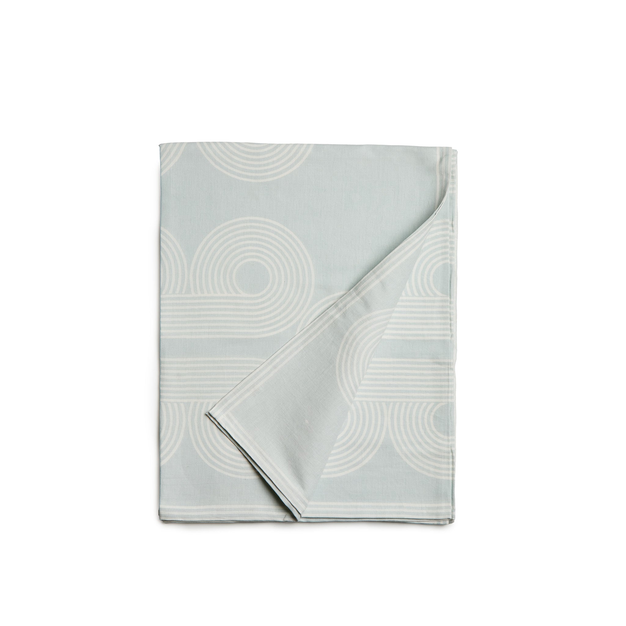 Elegant Poiret Tablecloth in Mist - Waterproof & Stain-Resistant Round Table Cover for Dining, Parties, and Outdoor Events