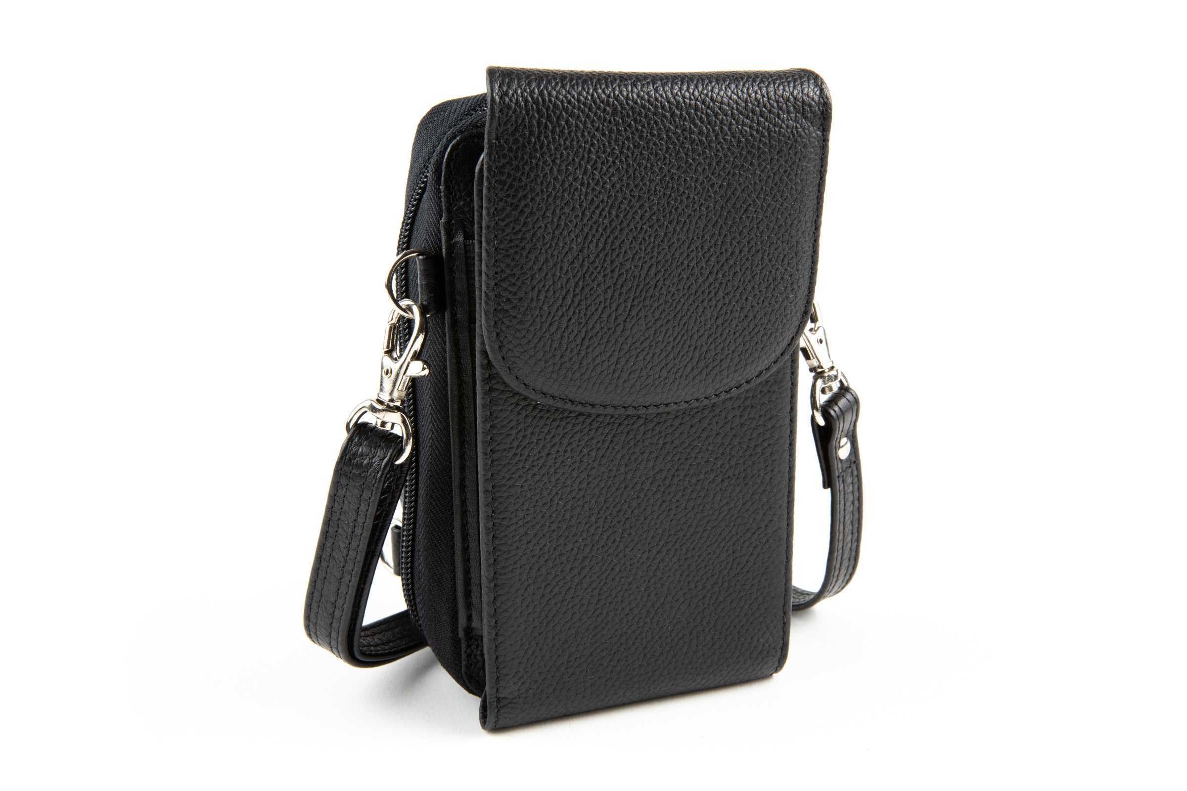 RFID Blocking Leather Crossbody Phone Wallet - Anti-Theft Accordion Purse for Women, Travel, Shopping & Everyday Use