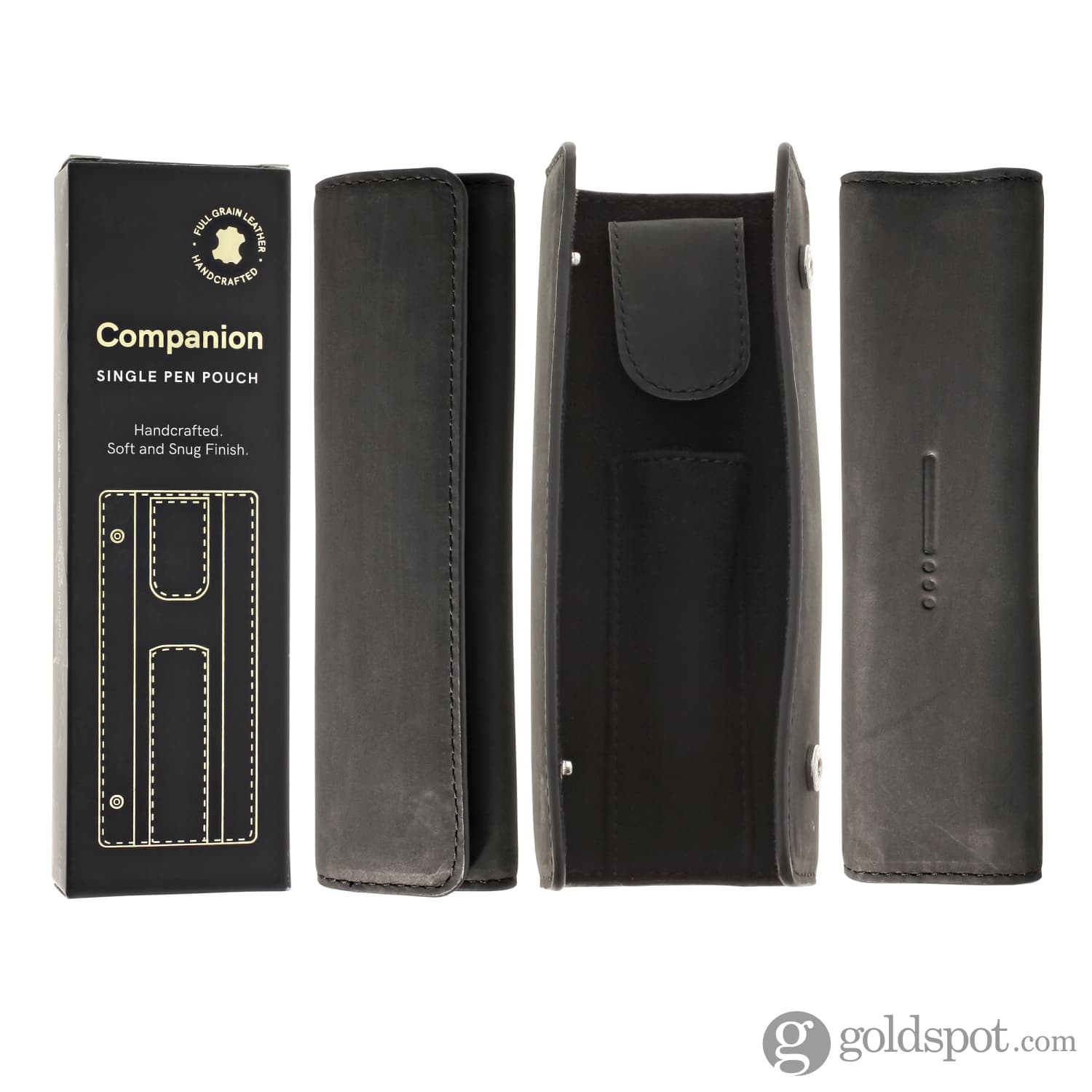 Premium Black Leather Pen Pouch - Endless Companion for Writers & Professionals | Perfect for Office, School & Travel Organization