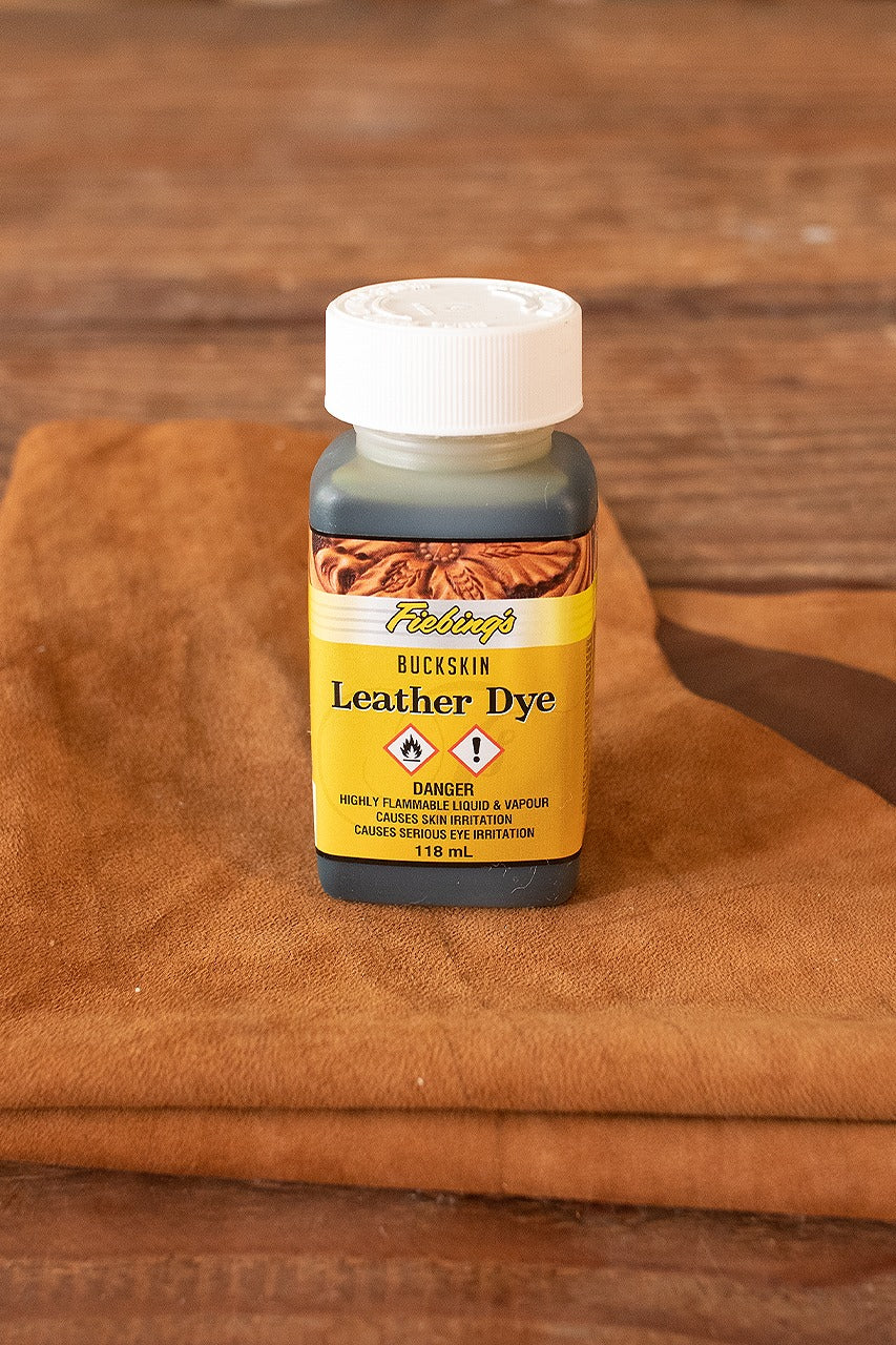Fiebing's Leather Dye 118ml - Professional Buckskin Color for Leather Crafting, DIY Projects, Shoes, Bags & Furniture Restoration