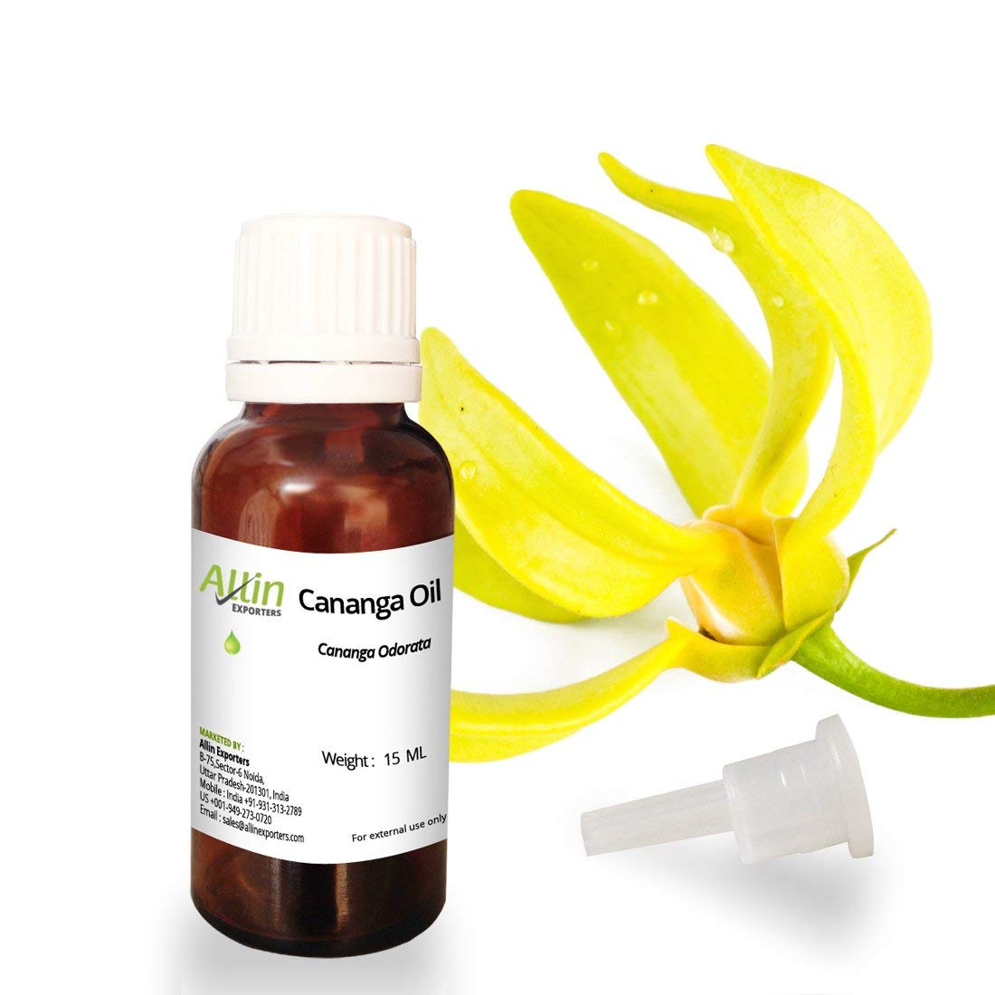 100% Pure & Natural Cananga Oil - Undiluted Essential Oil for Aromatherapy, Massage & Relaxation - 15ml Bottle - Perfect for Diffusers, Skincare & DIY Beauty Products