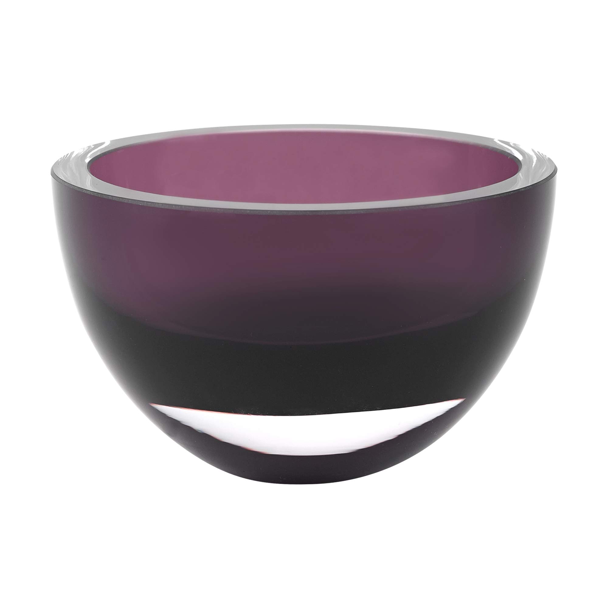Badash Penelope 6-Inch Amethyst Crystal Bowl - Handcrafted European Mouth-Blown Lead-Free Glass Serving Bowl for Candy, Mints, Nuts, Snacks | Elegant Home Decor Gift for Weddings, Parties & Dining Table Centerpiece