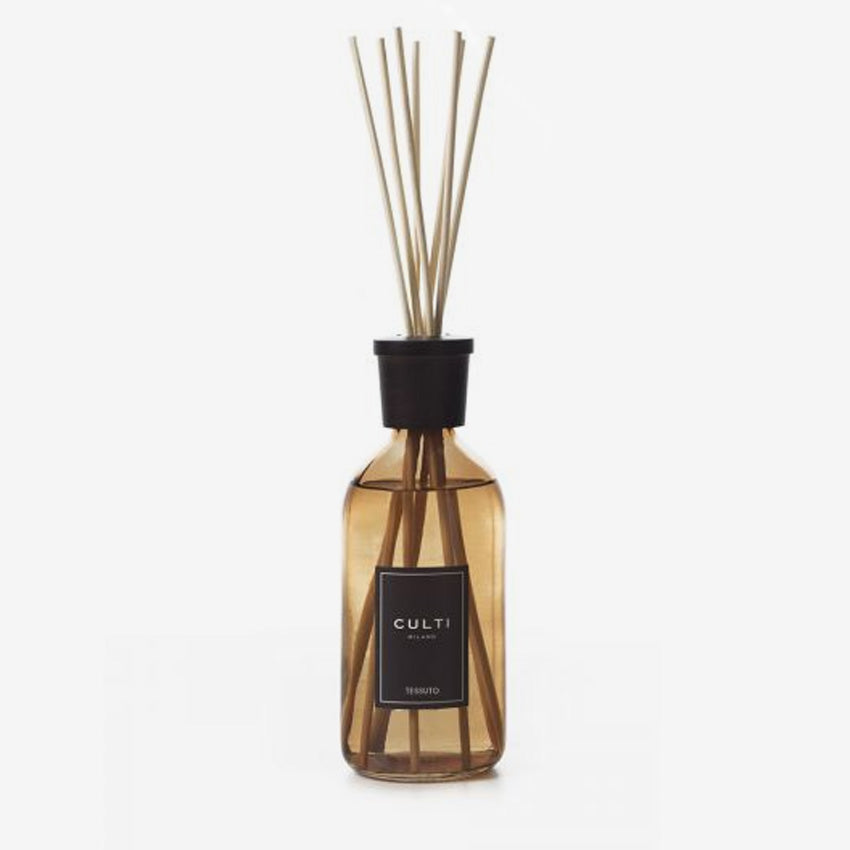 Culti Milano Tessuto Style Aroma Diffuser - Premium Home Fragrance for Living Room, Bedroom & Office | Luxury Scented Oil Reed Diffuser for Relaxation & Aromatherapy