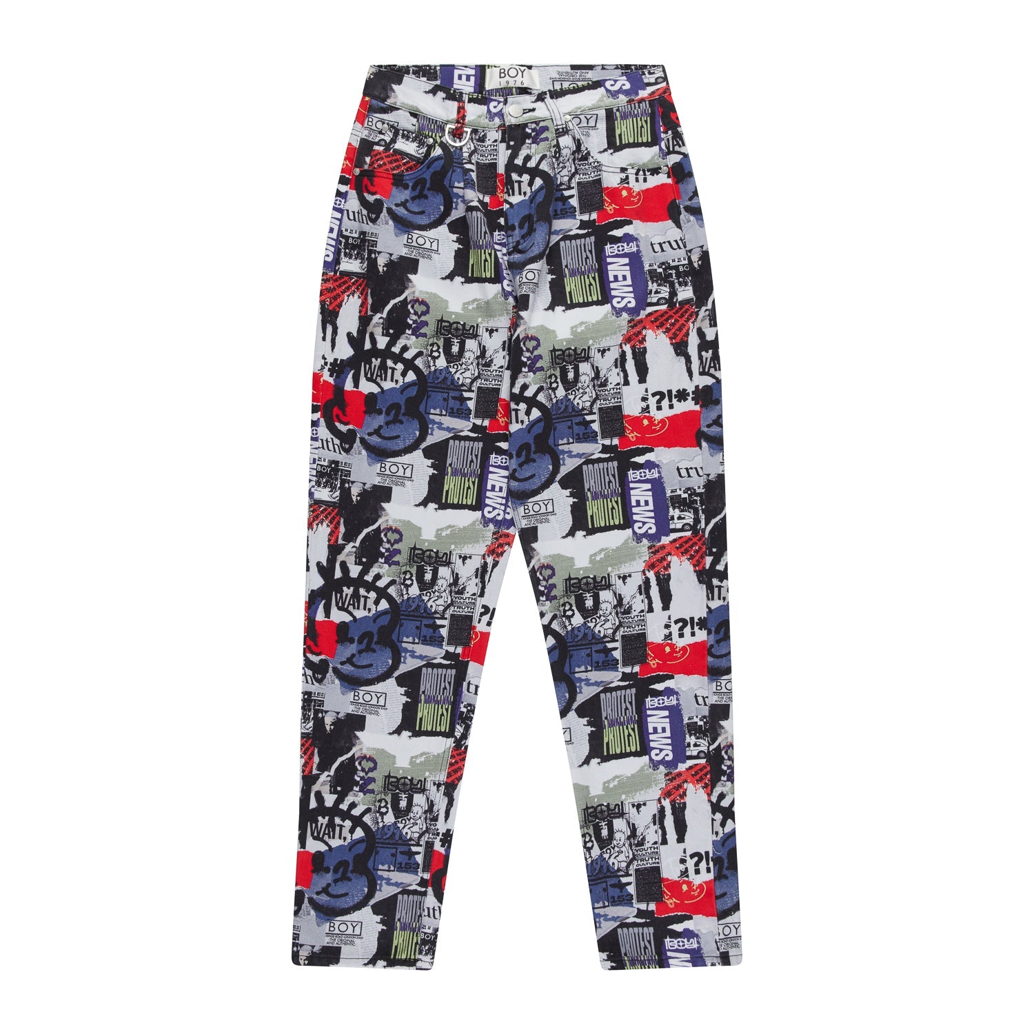 KINGS ROAD GRAFFITI DENIM JEANS - Vintage Distressed High Waisted Skinny Jeans for Women | Streetwear Fashion, Urban Style, Casual Wear for Everyday Outfits & Night Out