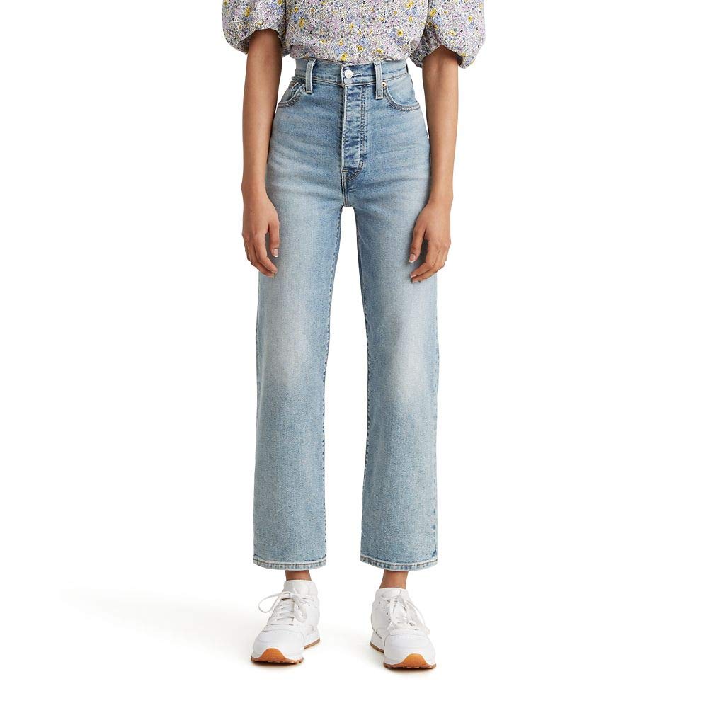 Levi's Women's Ribcage Straight Ankle Jeans - High Waist Slim Fit Denim Pants for Casual Wear & Everyday Outfits