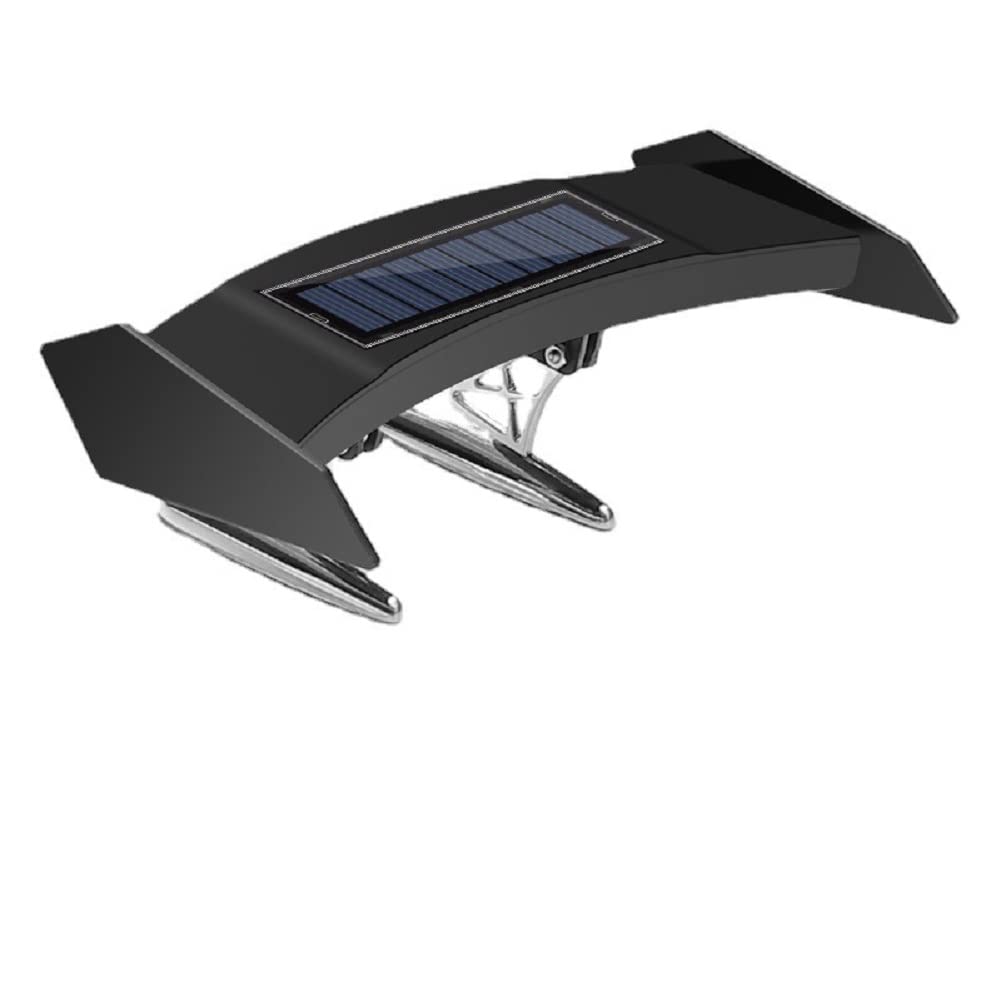 Solar Powered LED Car Tail Brake Light with Vibration Sensor - Mini Rear Wing Spoiler Turn Signal Warning Lamp - Universal Vehicle Accessories for Night Driving & Safety Enhancement