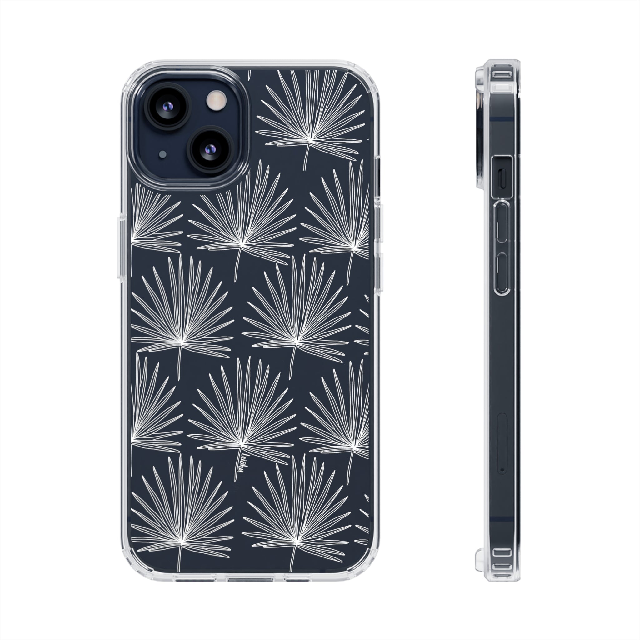 FAN PALM Clear Phone Case - Slim Protective Cover for iPhone 15/14/13/12/11 Pro Max XR XS - Durable Scratch-Resistant TPU Case - Perfect for Daily Use, Travel & Outdoor Activities