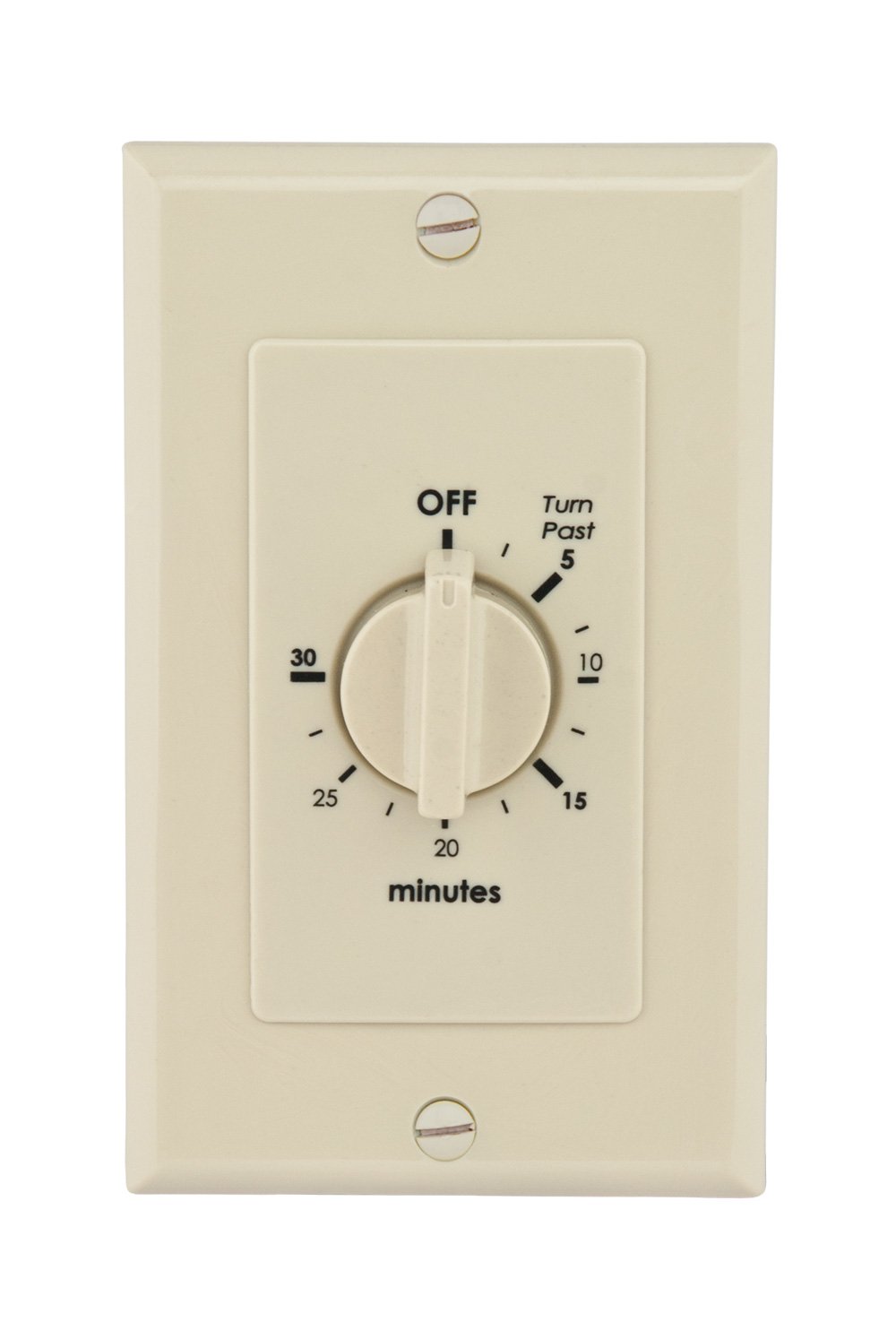 Reliance Controls WB030Y 30-Minute In-Wall Spring Wound Timer, Ivory - Perfect for Bathroom Fans, Grow Lights & Home Automation Systems