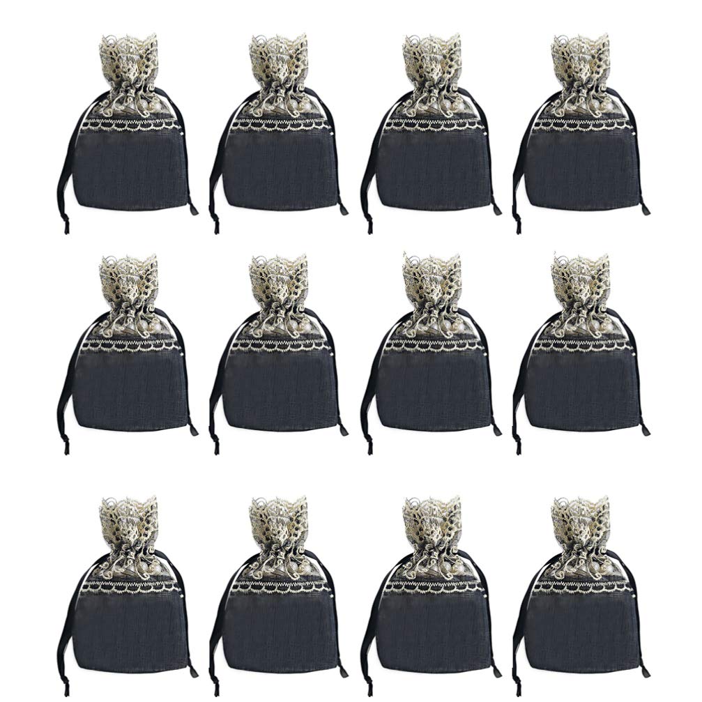 12pcs Hemoton Drawstring Organza Gift Bags - Jewelry, Candy & Party Favor Pouches for Weddings, Birthdays, Baby Showers | Elegant Wedding Favors, Bridal Shower Gifts & Event Decor Accessories