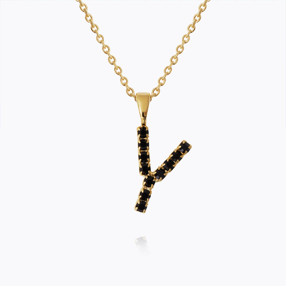 Personalized Mini Letter Necklace - Custom Initial Pendant in Black for Women | Perfect Gift for Birthday, Anniversary & Valentine's Day | Elegant Layering Jewelry for Everyday Wear
