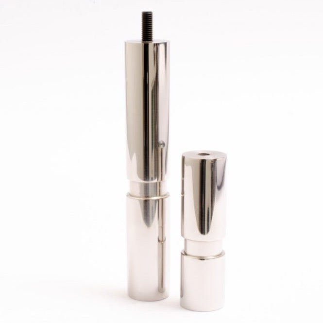 Set of 2 Mid Century Modern Furniture Replacement Legs - Polished Nickel Finish for Sofa, Table & Cabinet Upgrade - Durable & Stylish Home Decor Accessories