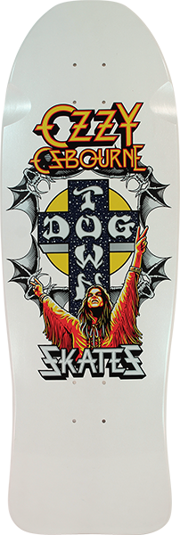 Dogtown Ozzy Osbourne Skateboard Deck 10.12x30.32 Inches - Pearl White Professional Skateboard for Street & Park Riding - DECK ONLY