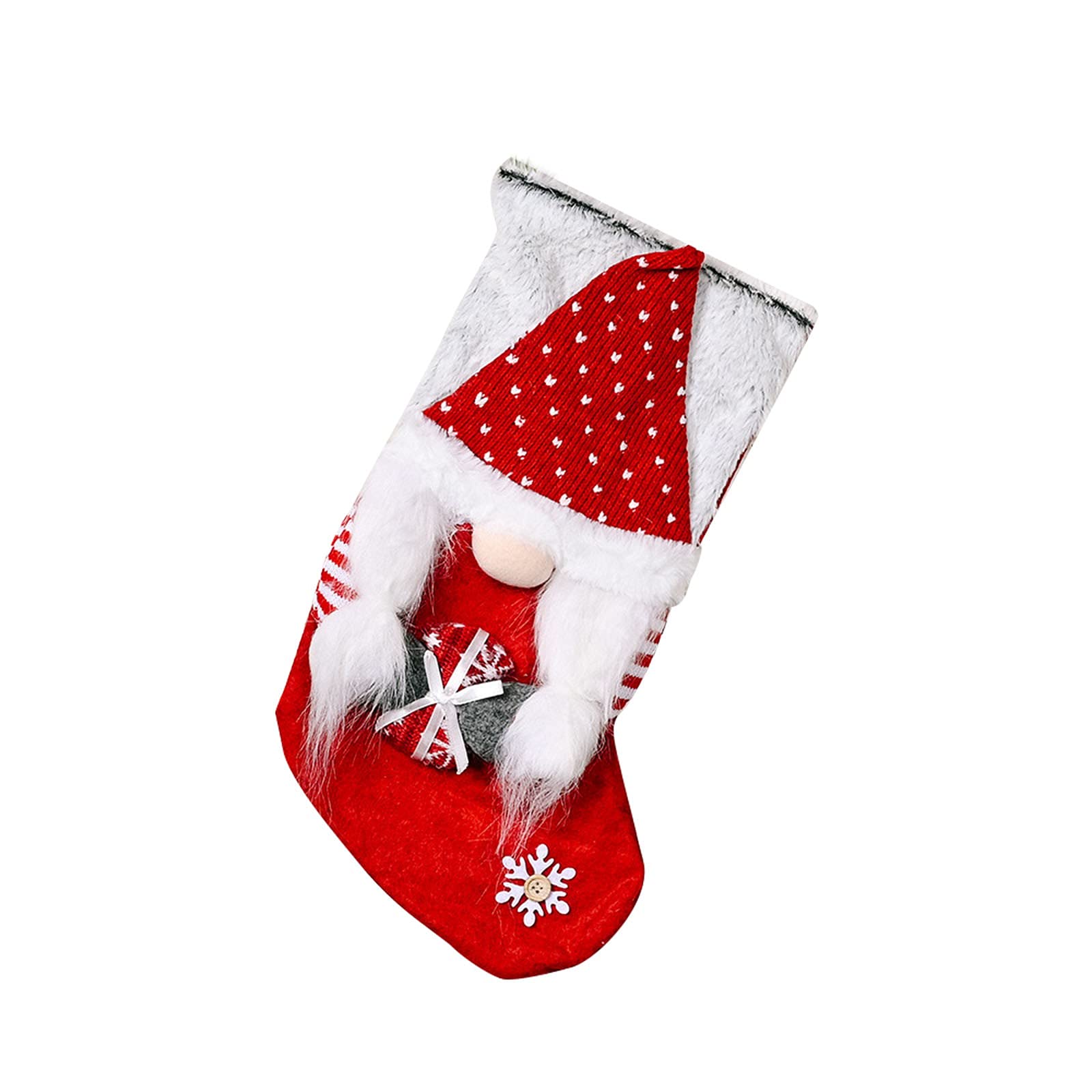 99Ad55 Cute Christmas Stocking Gift Bags - 2Pcs Set for Baby, Xmas Tree Decorations & Candy Storage | Perfect for Holiday Gifting, Party Favors & Festive Home Decor